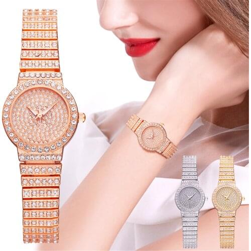 Ladies Rhinestone Watch 1PC All-match Fashion Watch Female Exquisite and Elegant Quartz Watch Rhinestone Casual Watch часы X