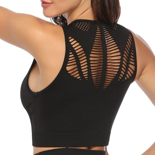 Womens Sport Bras Seamless Mesh Navel Tops Sport Wear For Woman Workout Fitness Gym Bras Womens T-shirts Female Tacksuit