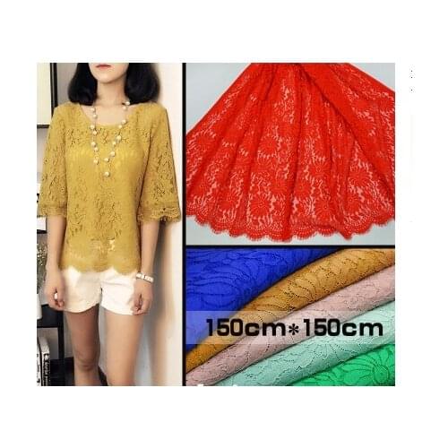 1.5 * 1.5 m Lash Embroidery Lace Fabrics Cotton Cord French Lace Fabric Guipure Nigeria African Lace For Wedding Dress