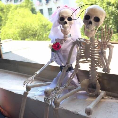 1Pcs Halloween Skull Human Bones Pumpkin Bride Skeleton Horror Tombstone Halloween Home Garden Graveyard Party Home Decoration