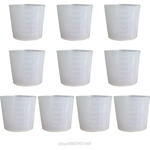 10 Pcs 30ml Silicone Measuring Cups Handmade DIY Crystal Epoxy Making Tools Glue Resin Mixed Measure Gadgets M30 21 Dropship