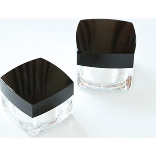 100pcs/lot 30g 50g square acrylic cream jar Empty packaging bottle 30ML 50ML Cream Box