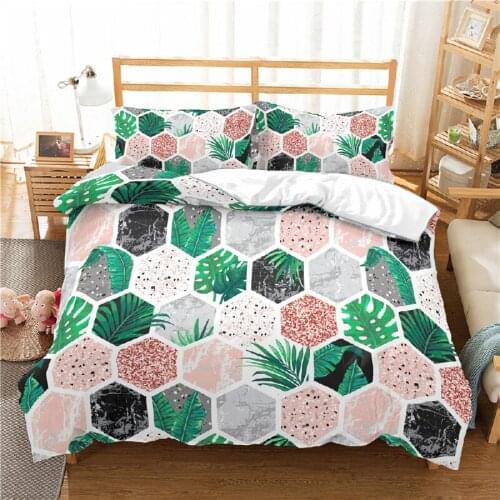 Luxury 3D Cartoon Panda Print 2/3Pcs Kids Bedding Set Comfortable Animal Duvet Cover Pillowcase Home Textile Queen and King Size