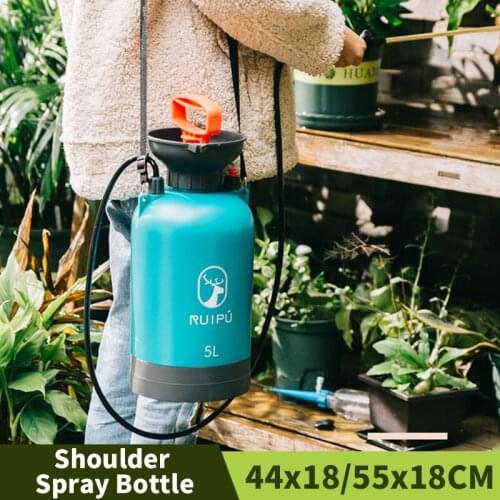 5L/8L Garden Pneumatic Watering Can Adjustable Shoulder Strap Watering Pot Flower Supplies Plant Spray Bottle With Water Mark