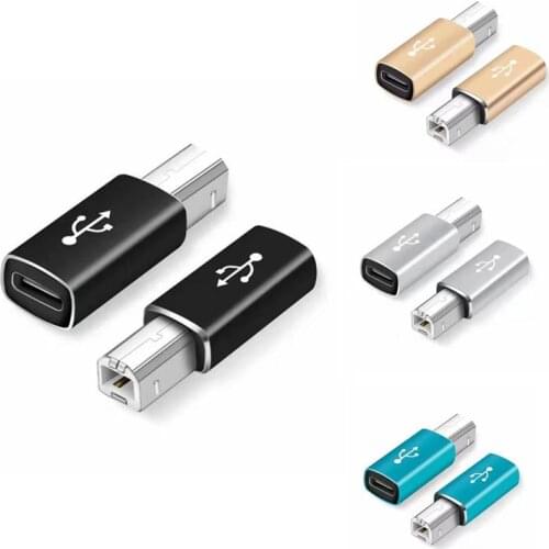 USB 3.1 Type C Female to USB 2.0 B Midi Male Adapter Electronic Instrument Converter USB-C Adapter For Printer Scanner Piano HP