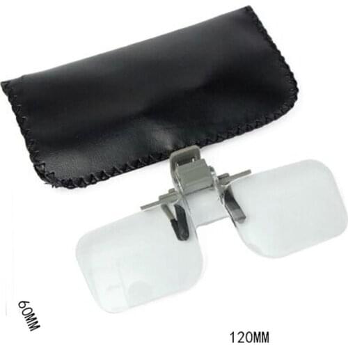 Acrylic Folding Eyeglass Clip On Magnifying Lens Flip Loupe Glass Style Handsfree Precise Head Magnifier Glasses Magnifiers