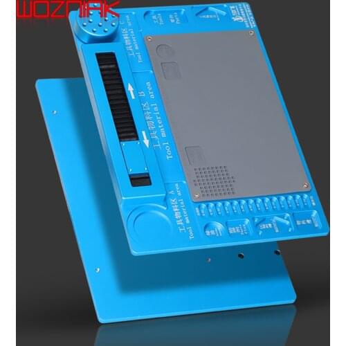 Aluminum Alloy Microscope Maintenance Pad Multifunctional Expansion Slot + Microscope Slide + Screwdriver Rotating storage rack