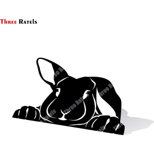 Three Ratels FD558 Peeking Bunny Cute Rabbit Car Sticker Waterproof Decal Laptop Motorcycle Auto Accessories Decoration PVC