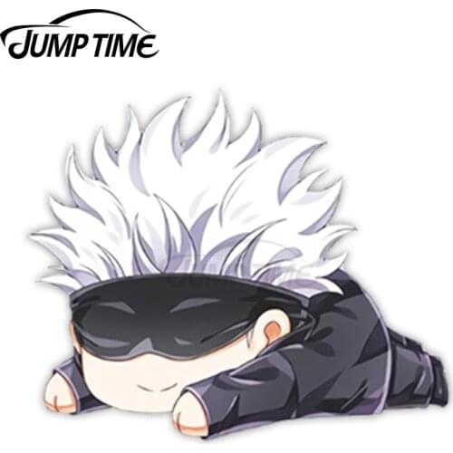 JumpTime 13 x 6.6cm Satoru Gojo Anime Peeker Jujutsu Kaisen Decal Cartoon Windshield Car Stickers Windows Vinyl Car Wrap