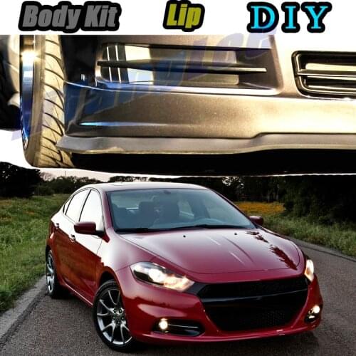 Car Bumper Lip Front Spoiler Skirt Deflector For Dodge Dart 2012~2015 Tune Car Modified Body Kit VIP Hella Flush Lips