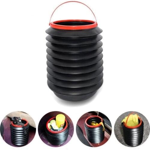 Car Trash Can Organizer Garbage Holder Retractable Folding Trash Portable Water Storage Buckets For Cars Outdoor Fishing Buckets