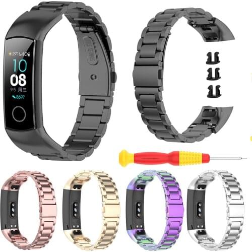 Stainless Steel Wrist Strap For Huawei Honor Band 4 5 Replacement Bracelet Wristband for Honor Band 5/4