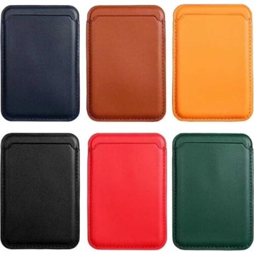 Genuine Leather Magsafe Card Case For iPhone 12 Pro Max Mini Magsafing Magnetic Fashion Wallet Package Holder