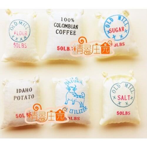 G05-X507 children baby gift Toy 1:12 Dollhouse mini Furniture Miniature rement wheat Flour 6pcs/set
