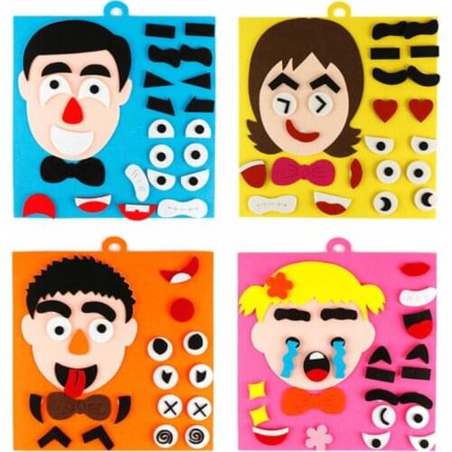 Kids Education Kindergarden Diy Expressions Handicraft Toys Felt Fabric Educational Teaching Handmade Change Stickers Kids Toys