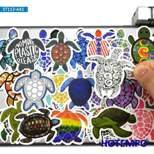 40pcs Protection Sea Turtles Mix Colorful Cute Stickers Toys for Child Kids Stationery Mobile Phone Laptop Luggage Decal Sticker