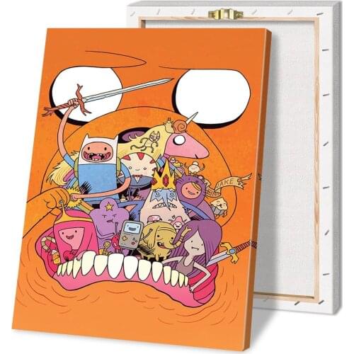 HD Home Decoration Printing Adventure-Time (2024) Poster Canvas Wall Art Oil Painting Living Room Decoration with Frame
