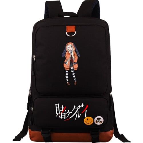 New Anime Kakegurui Prints Boys Girls Kids School Book Bags Women Bagpack Teenagers Canvas Men Laptop Travel Backpack
