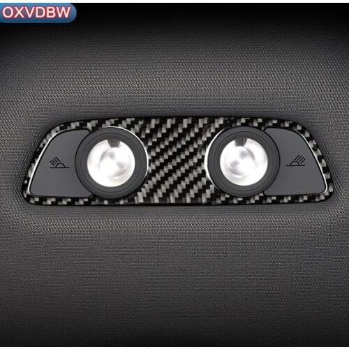 Car Interior Dome Reading Light Decoration Frame 3D Carbon Fiber Cover Trim For Audi a4 b9 RS4 S4 Accessories 2017 2018Styling
