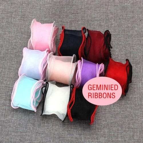 5.5cm*25yards Ribbon Roll Translucent Wavy Yarn Ribbon For Diy Hair Bow Hair Crafts Accessories, Gift Binding Wedding Car Deco