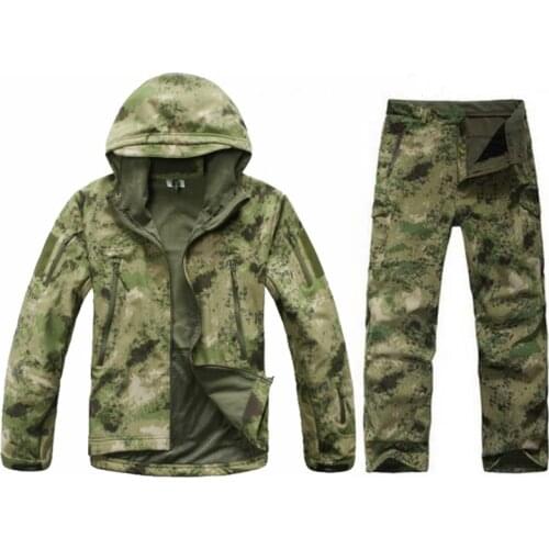 Hot Sale Men Army Tactical Military Outdoor Sports Suit Hunting Camping Climbing Waterproof Windproof TAD Sharkskin Jacket+Pants