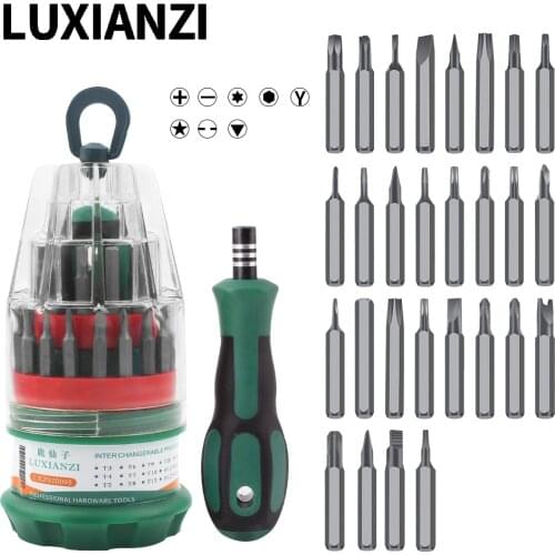 LUXIANZI Multifunction Screwdriver Set Hand Tools Magnetic Bits for Screwdriver Precision Repair Tools for Mobile Phone Computer