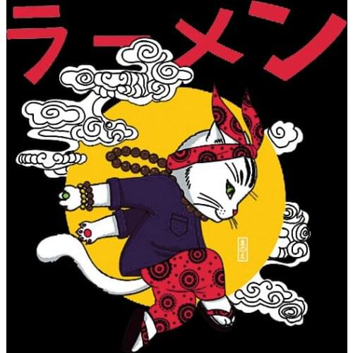 Cartoon Cat Parches Iron On Stickers Washable Appliques A-level Patches Japan Style Heat Transfer For DIY T-shirt Clothes Decor