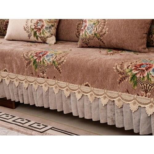European style non-slip sofa cushion, four seasons universal sofa cushion, backrest, pillowcase, cover towel