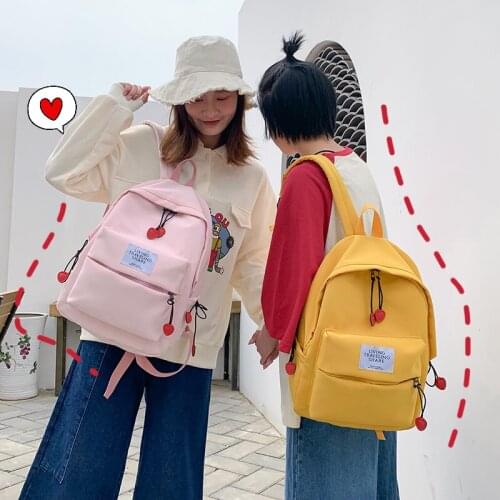 New Candy Color Sweet Girl Backpack Bag Korea Women Kid Teen Student Schoolbag Waterproof Stylish Shoulder Bag Love Rope Mochila