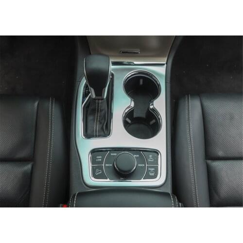 Gear Panel Water Cup Holder Decorative Cover Trim Sticker for Jeep Grand Cherokee 2016+ Car Accessories Interior Decoration