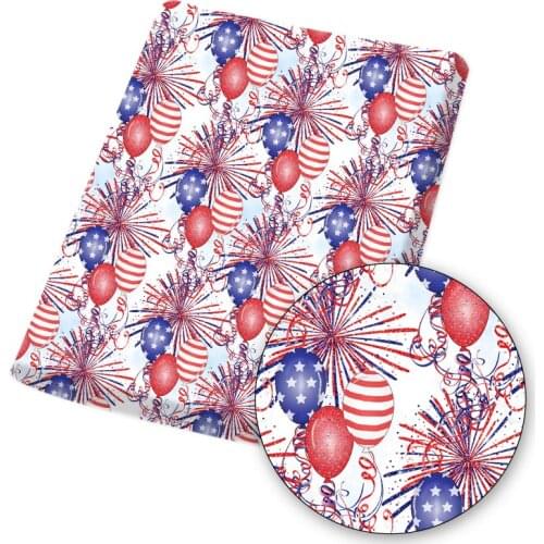 Polyester Cotton Fabric Per Meter Star Balloon Printed Dress Making DIY Crafts Supplies Cloth Sheets Handmade Mask 45*145cm 1pc