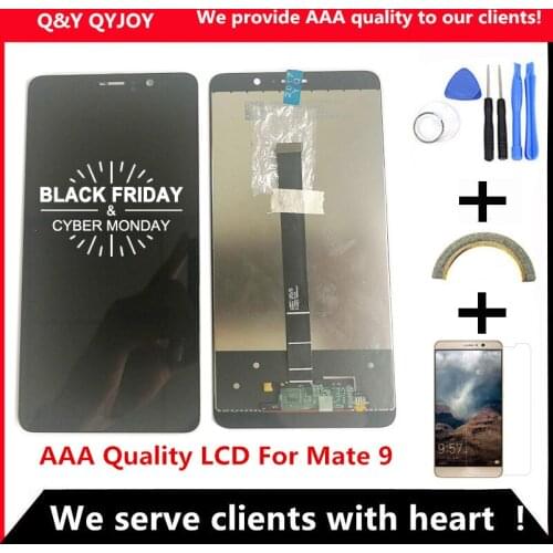 QYQYJOY AAA Quality LCD+Frame For HUAWEI Mate 9 Lcd Display Screen Replacement For Mate 9 MHA-L09 MHA-L29 Digiziter Assembly