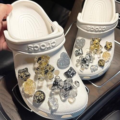 Luxury Charms for Crocs DIY Cute Cartoon Bear Croc Accessories Shoe Decorations Fashion All-match Designer Charms New Arrivals