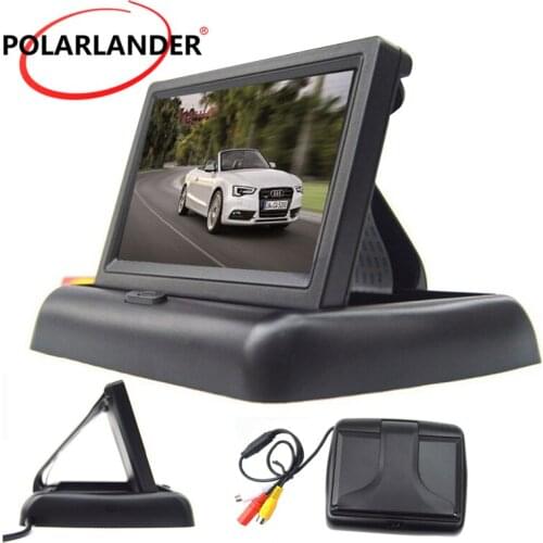 LCD digital HD video screen 4.3 inch TFT Color car monitor rearview camera vehicle universal auto monitor for parking camera