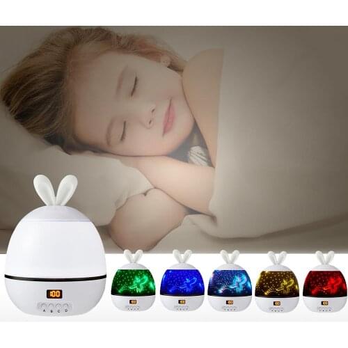 Strobe Light Rabbit Shape Indoor Entertainment Ball Holiday Lighting Dance Lamp Fantastic 17 Mode Wedding Kid‘S Gift