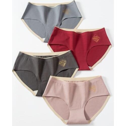 95% Cotton Panties Women Comfortable Underwears Sexy Middle-Waisted Underpants Female Lingerie Ladies Briefs
