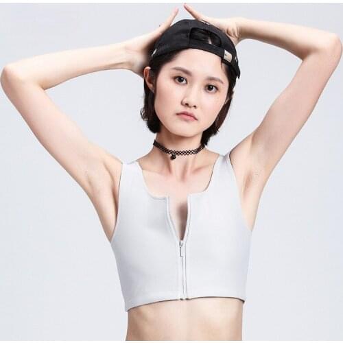 Strengthen Bandage Reinforced Short Corset Shaper Breast Binder Trans With Zip Underwear Tomboy Lesbian Tank Tops Chest