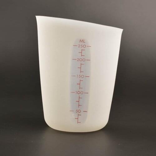 Visual Cooking Accessories Double-scale 250ML Measuring Cup Silicone Semi-permeable Food Grade Kitchen Measuring Tools