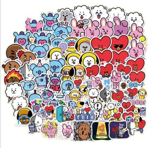 40PCS/PACK Cute Cartoons Pvc Graffiti Waterproof Laptop Computer Luggage Guitar Skaterboard Fridge Diary decoration DIY stickers