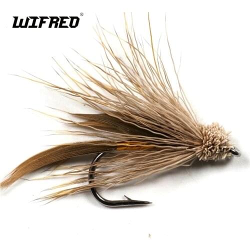 Wifreo 10PCS Brown Muddler Minnow Trout Fly Fishing Streamer Flies Size # 6 with Free Box Package