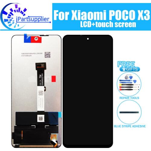 For Xiaomi POCO X3 LCD Display + Touch Screen Digitizer Assembly 100% New Tested LCD Screen+Touch for Xiaomi POCO X3