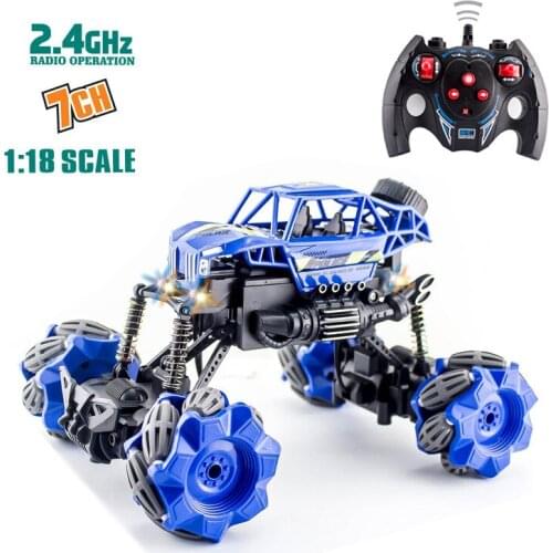 1:18 7CH Sidewalk Stunt Drifting Cool Light Climbing Car 4WD Childrens Electric Toy Car