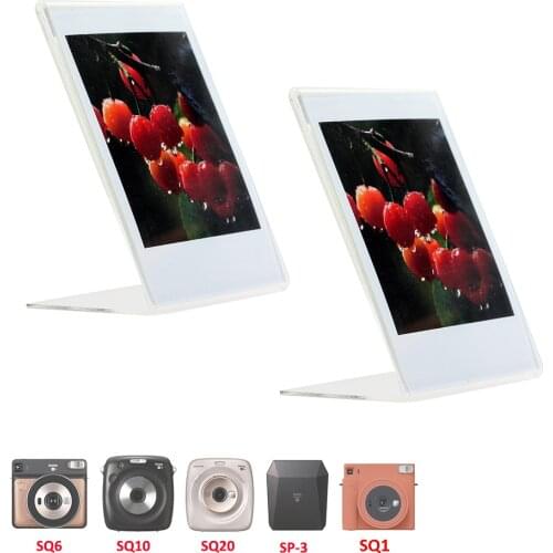 1-3 Pcs L Shape Clear Transparent Acrylic Photo Frame For Fujifilm Square SQ1 SQ6 SQ10 SQ20 Share SP-3 Film Camera Picture