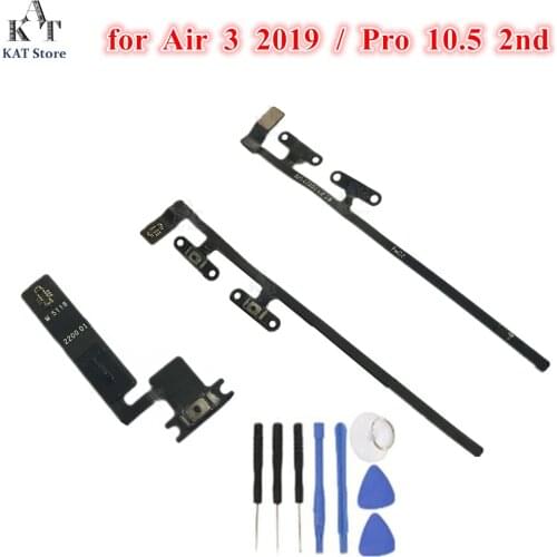 1Pcs Power On Off Volume Switch Button Control Flex Cable Ribbon For iPad Air 3 2019 A2152 A2123 Pro 10.5 2nd Replacement Parts