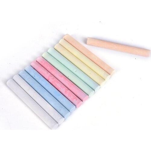 12 Pcs Dustless Chalk Pen Drawing Chalks For Blackboard 6 Colors Stationary Office School Supplies Accessories