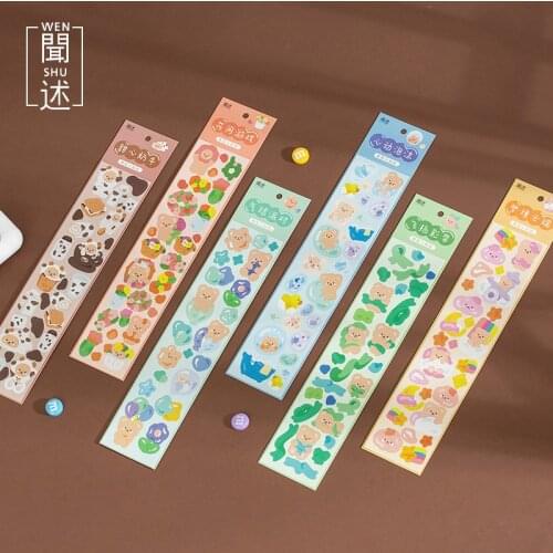 2pcs Colorful Bear Stickers Cute Cartoon Stickers Assorted Self Adhesive Diy Stickers For Arts Crafts Cards Scrapbook Decoration