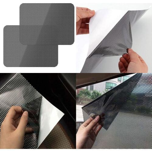 2 Pcs Premium 15x18 Inch Retractable Car Side Window Shade Roller Sunshade Windshield Anti-UV with 6pc Sunction Cup