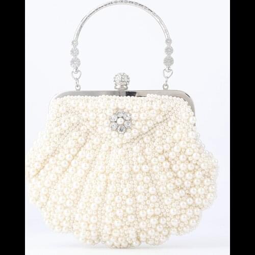 2021 New Pearl Shell Dinner Pack Handmade Womens Bag Banquet Pack Evening Pack Purses crossbody wedding purses for bride
