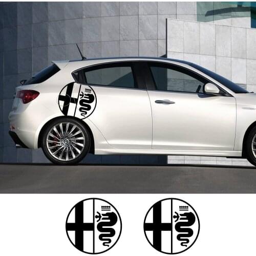 50CM Car Body Decorative Sticker Logo Badge Emblem for Alfa Romeo Giulia Stelvio Giulietta 4C 147 156 159 Car Accessories