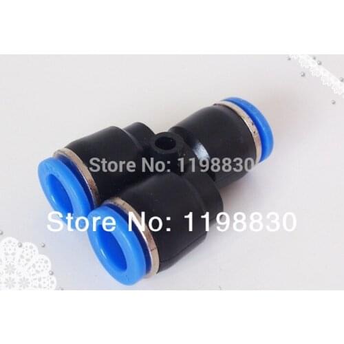 Free shipping 10pcs 6mm Push In Equal Tee Pneumatic Quick Connectors SPY-6